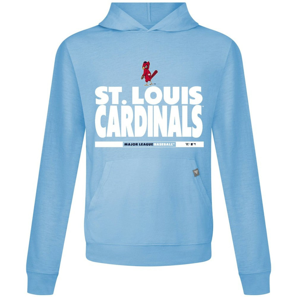 Light Blue St. Louis Cardinals Levelwear Relay Center Stage Long Sleeve Hooded T-Shirt