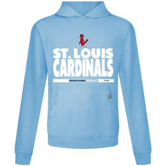 Light Blue St. Louis Cardinals Levelwear Relay Center Stage Long Sleeve Hooded T-Shirt
