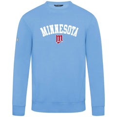 Light Blue Minnesota Twins Levelwear Zane Felt Arch Pullover Sweatshirt