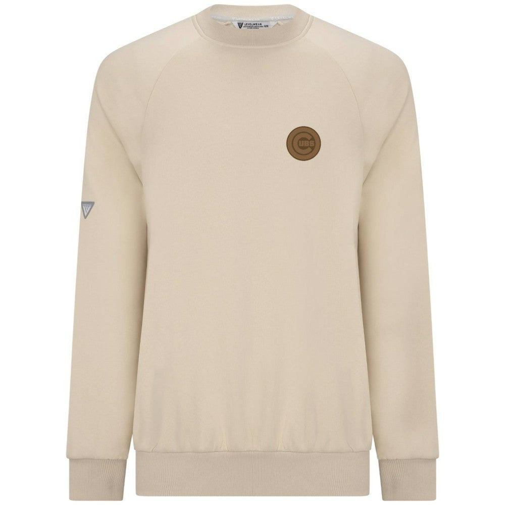 Khaki Chicago Cubs Levelwear Connect Logo Sweatshirt