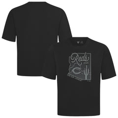 Black Cincinnati Reds Levelwear Sunrise Luxe Signature Knit T-Shirt