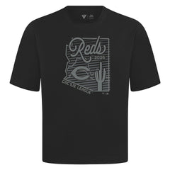 Black Cincinnati Reds Levelwear Sunrise Luxe Signature Knit T-Shirt