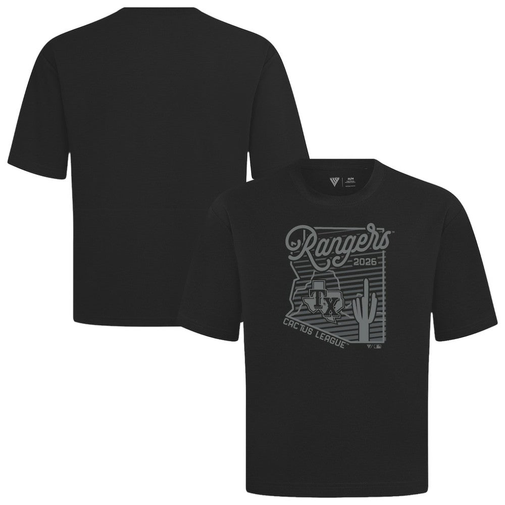Black Texas Rangers Levelwear Sunrise Luxe Signature Knit T-Shirt