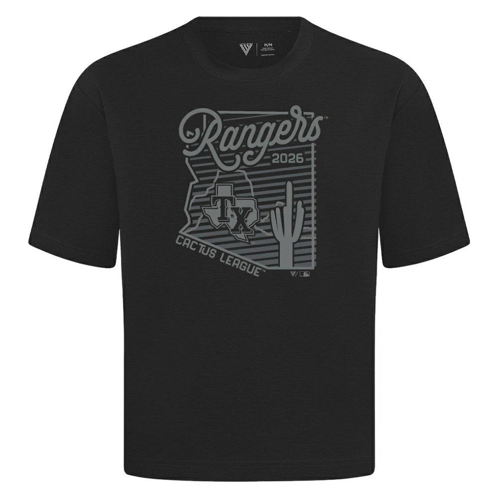 Black Texas Rangers Levelwear Sunrise Luxe Signature Knit T-Shirt