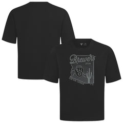Black Milwaukee Brewers Levelwear Sunrise Luxe Signature Knit T-Shirt