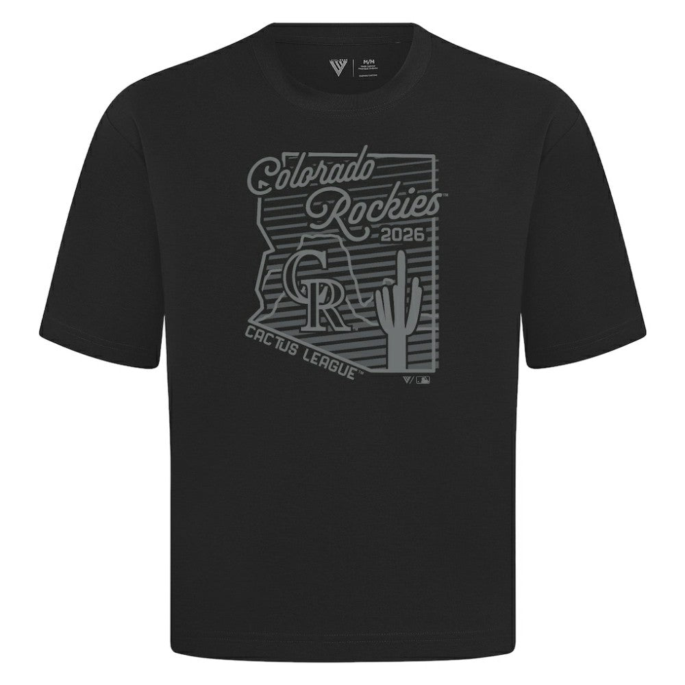 Black Colorado Rockies Levelwear Sunrise Luxe Signature Knit T-Shirt
