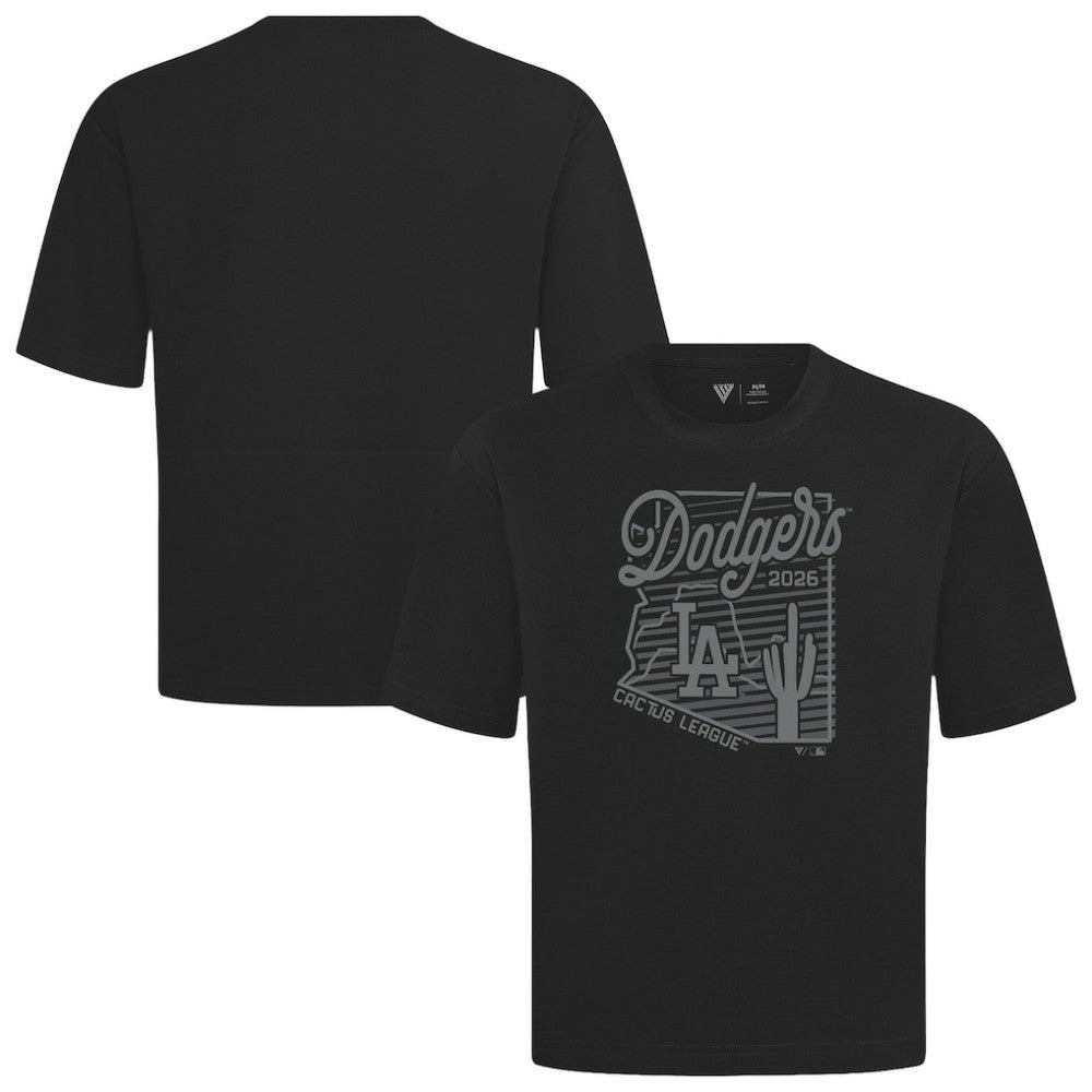 Black Los Angeles Dodgers Levelwear Sunrise Luxe Signature Knit T-Shirt