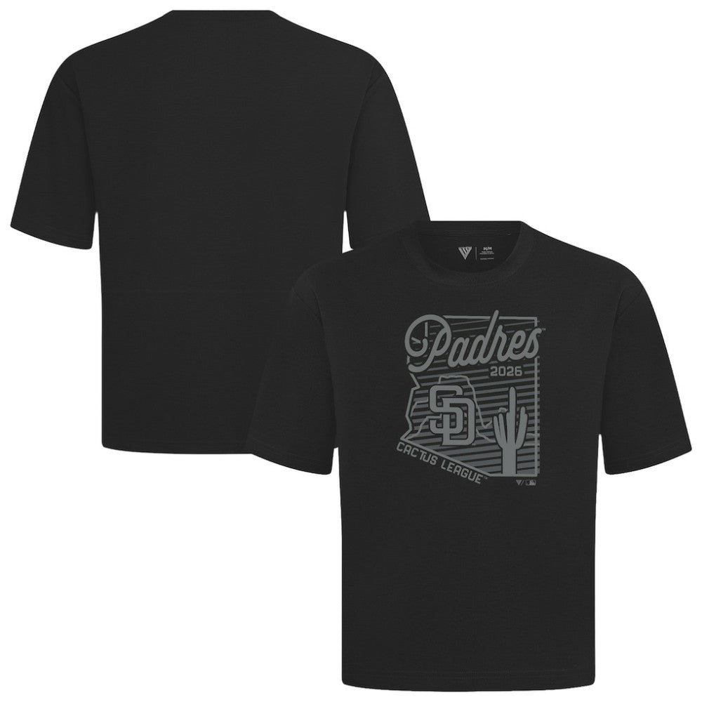 Black San Diego Padres Levelwear Sunrise Luxe Signature Knit T-Shirt