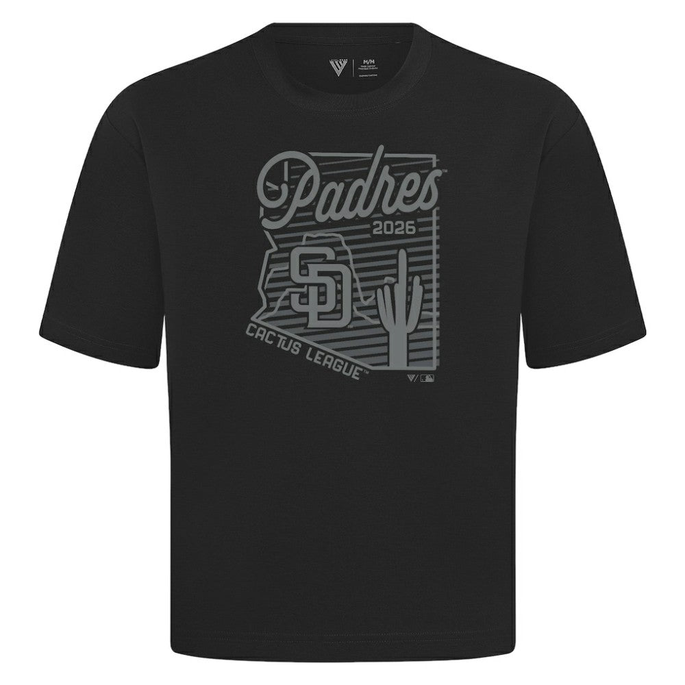 Black San Diego Padres Levelwear Sunrise Luxe Signature Knit T-Shirt