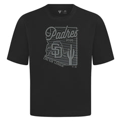 Black San Diego Padres Levelwear Sunrise Luxe Signature Knit T-Shirt