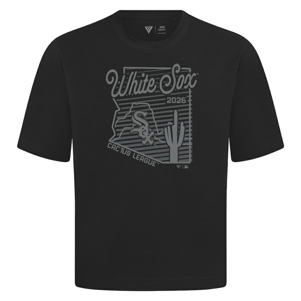 Black Chicago White Sox Levelwear Sunrise Luxe Signature Knit T-Shirt