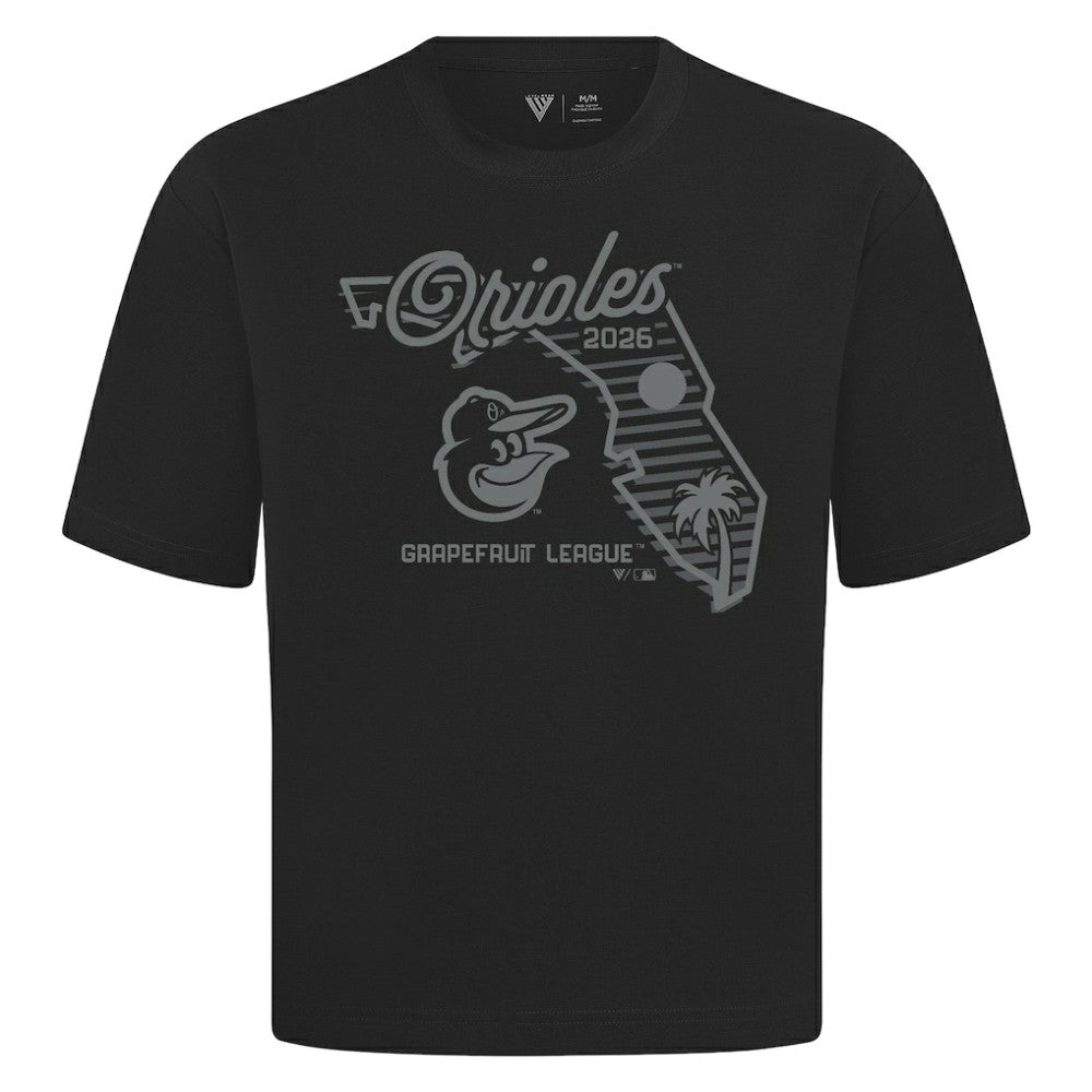 Black Baltimore Orioles Levelwear Sunrise Luxe Signature Knit T-Shirt