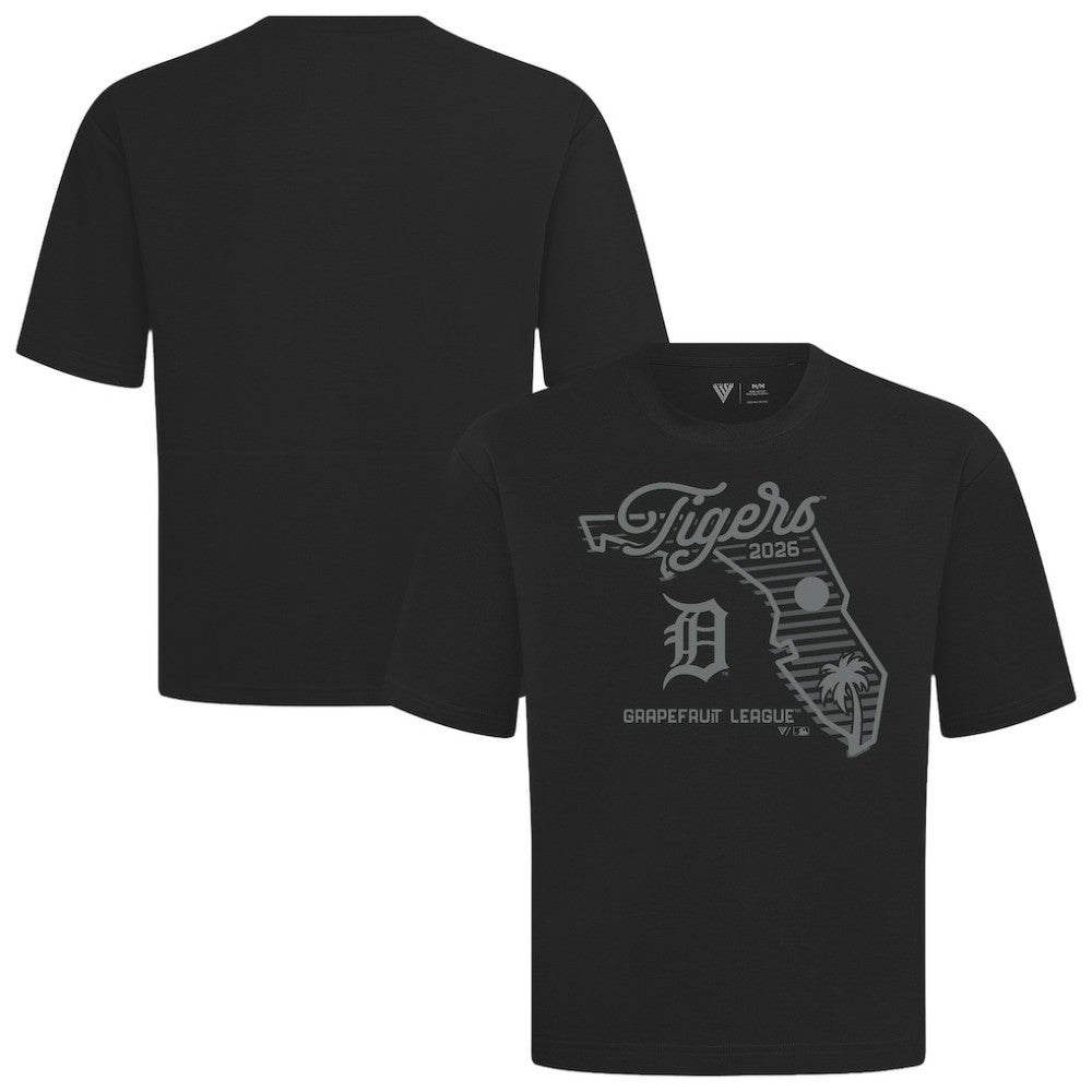Black Detroit Tigers Levelwear Sunrise Luxe Signature Knit T-Shirt