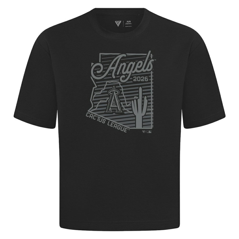 Black Los Angeles Angels Levelwear Sunrise Luxe Signature Knit T-Shirt