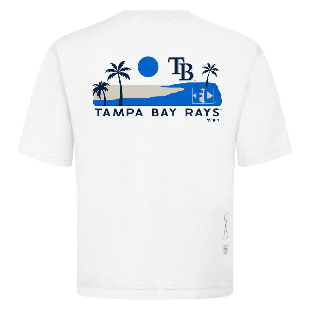 White Tampa Bay Rays Levelwear Panoramic Luxe Signature Knit T-Shirt