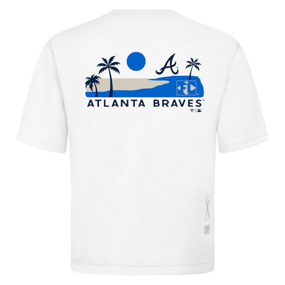 White Atlanta Braves Levelwear Panoramic Luxe Signature Knit T-Shirt