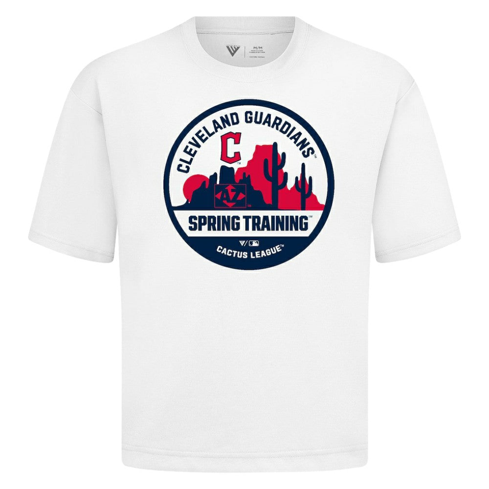 White Cleveland Guardians Levelwear Spring Training Badge Luxe Signature Knit T-Shirt