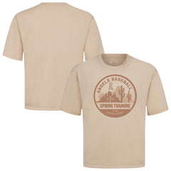Khaki Los Angeles Angels Levelwear Spring Training Badge Luxe Signature Knit T-Shirt