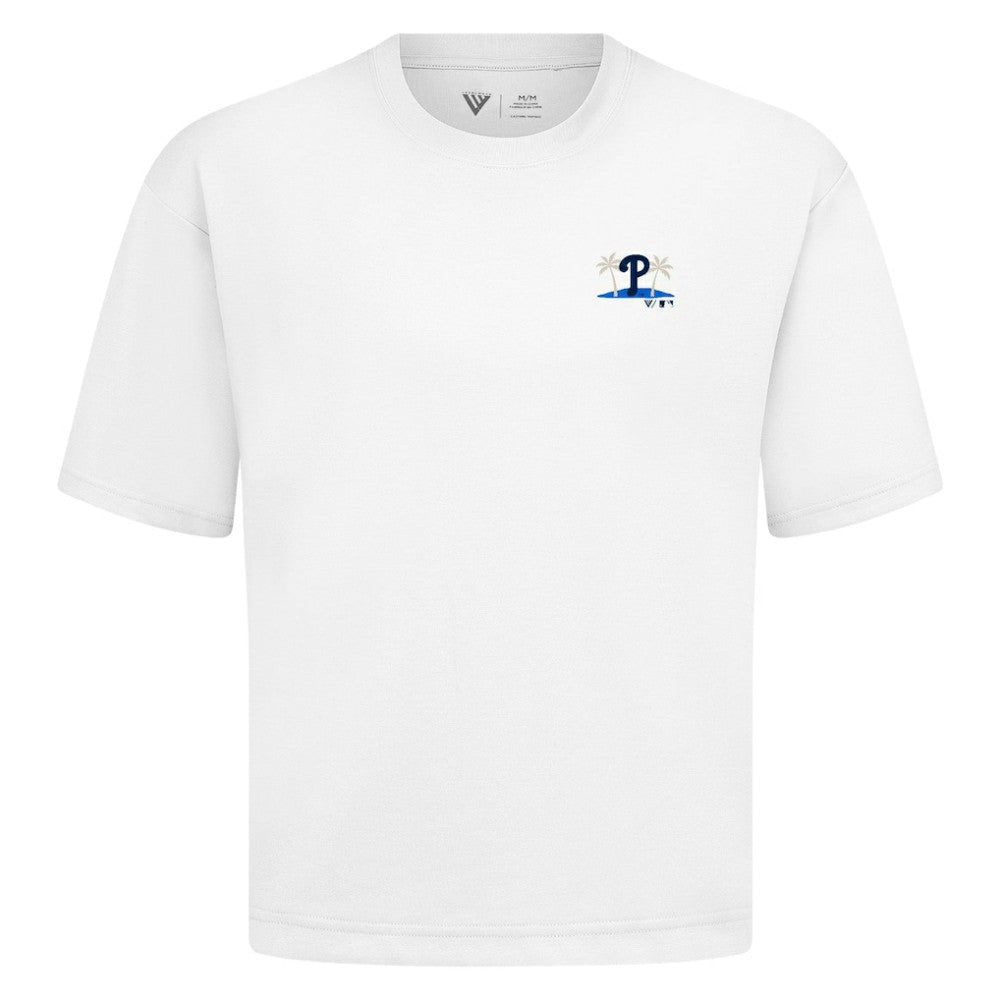 White Philadelphia Phillies Levelwear  Luxe Signature Knit T-Shirt