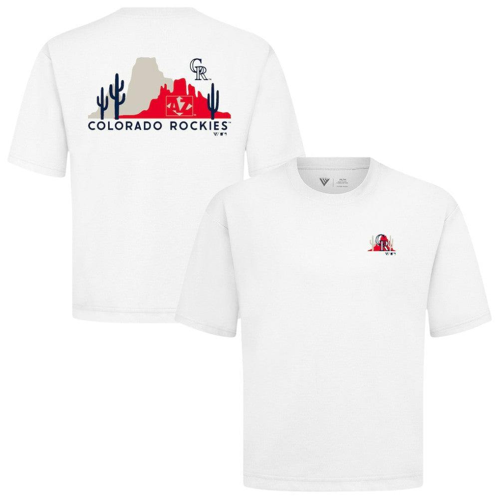 White Colorado Rockies Levelwear  Luxe Signature Knit T-Shirt