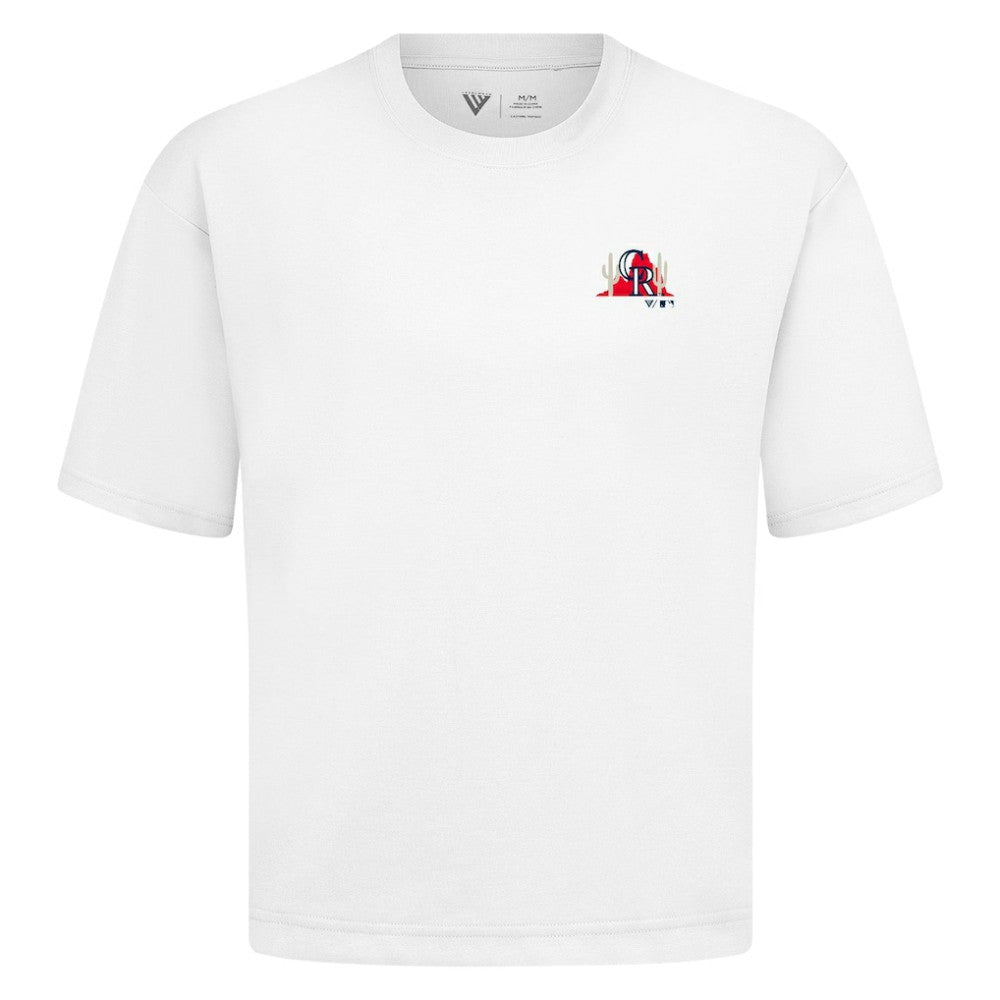 White Colorado Rockies Levelwear  Luxe Signature Knit T-Shirt