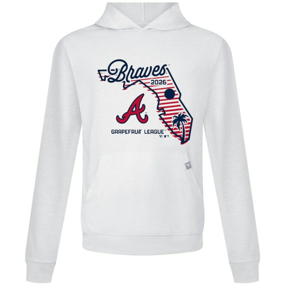 White Atlanta Braves Levelwear Sunrise Relay Hoodie