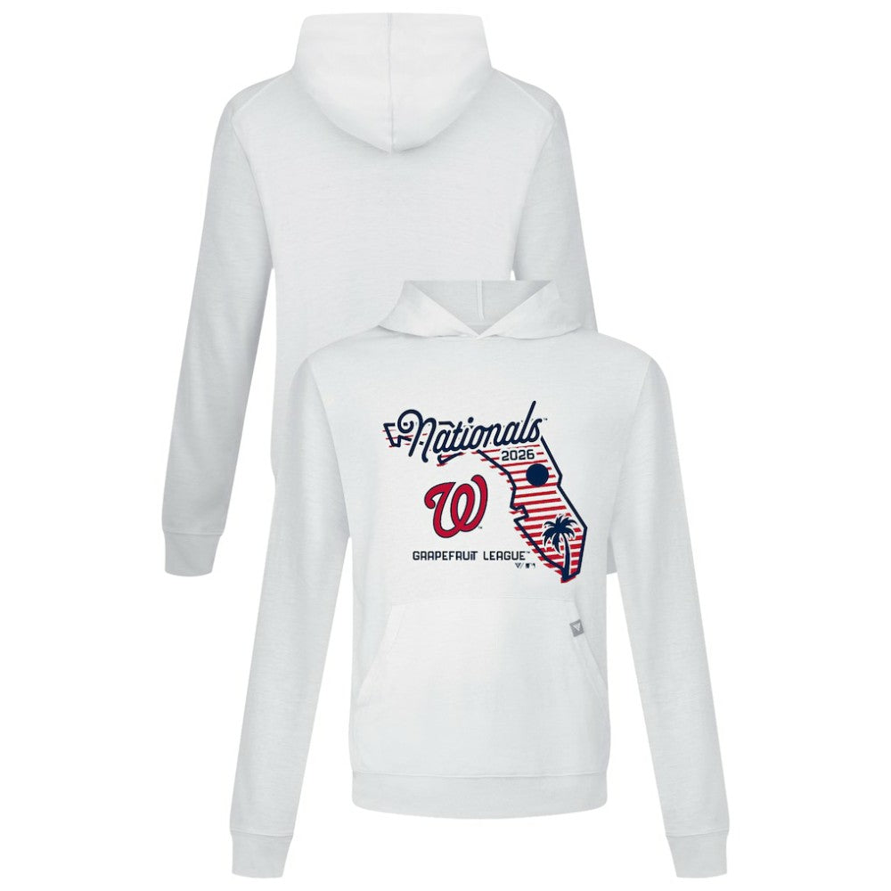 White Washington Nationals Levelwear Sunrise Relay Hoodie