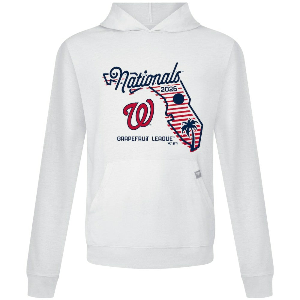 White Washington Nationals Levelwear Sunrise Relay Hoodie