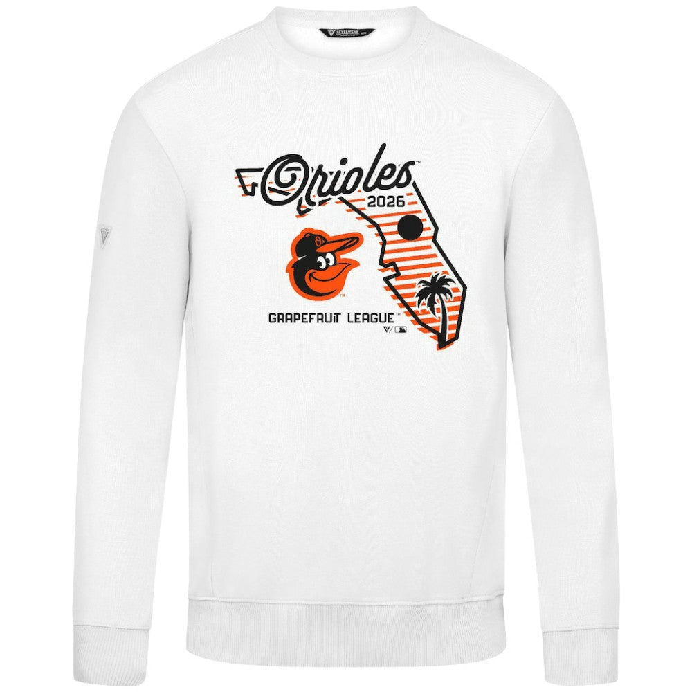 White Baltimore Orioles Levelwear Zane Sunrise Sweatshirt