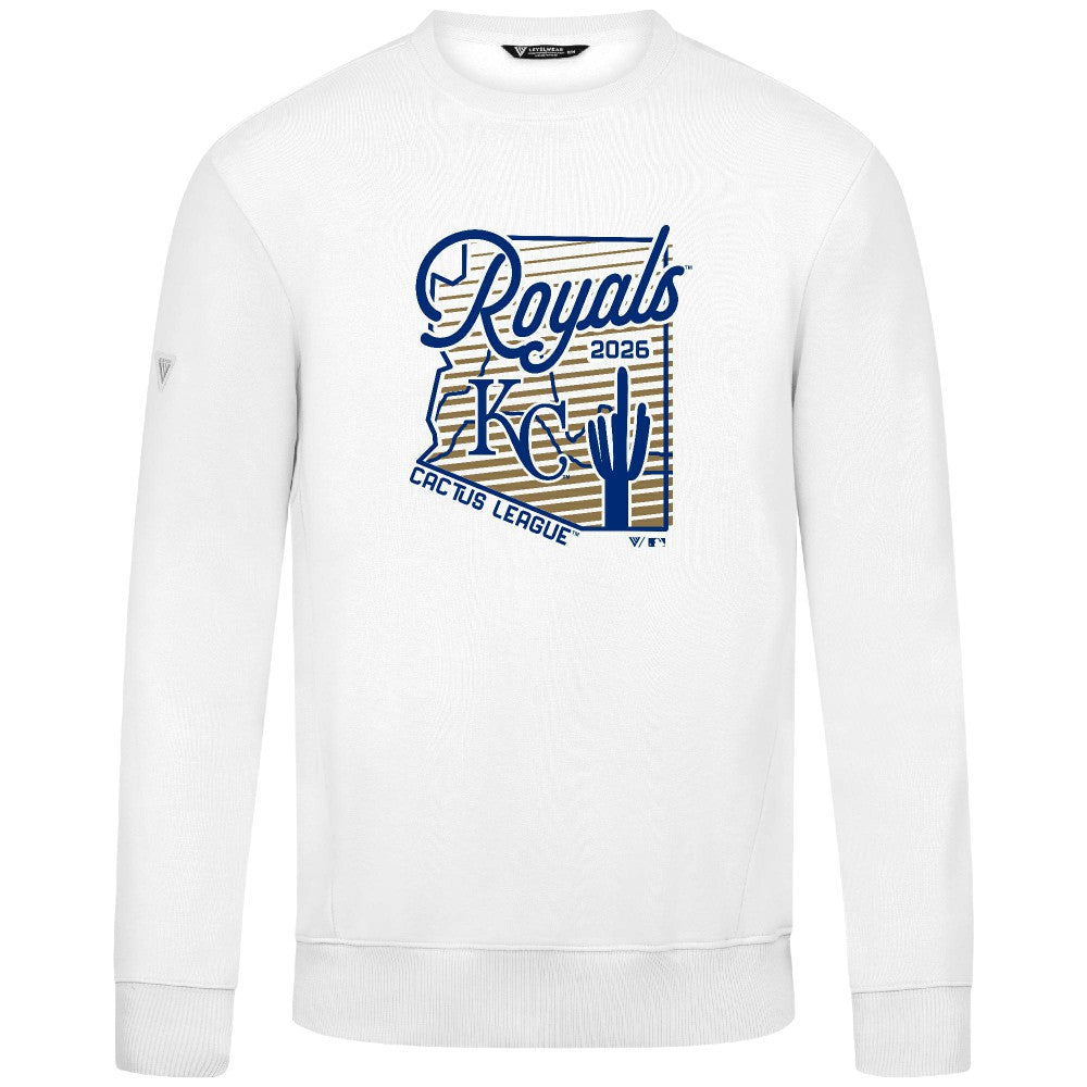 White Kansas City Royals Levelwear Zane Sunrise Sweatshirt