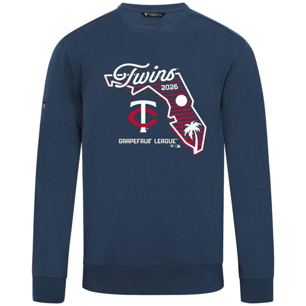 Navy Minnesota Twins Levelwear Zane Sunrise Sweatshirt