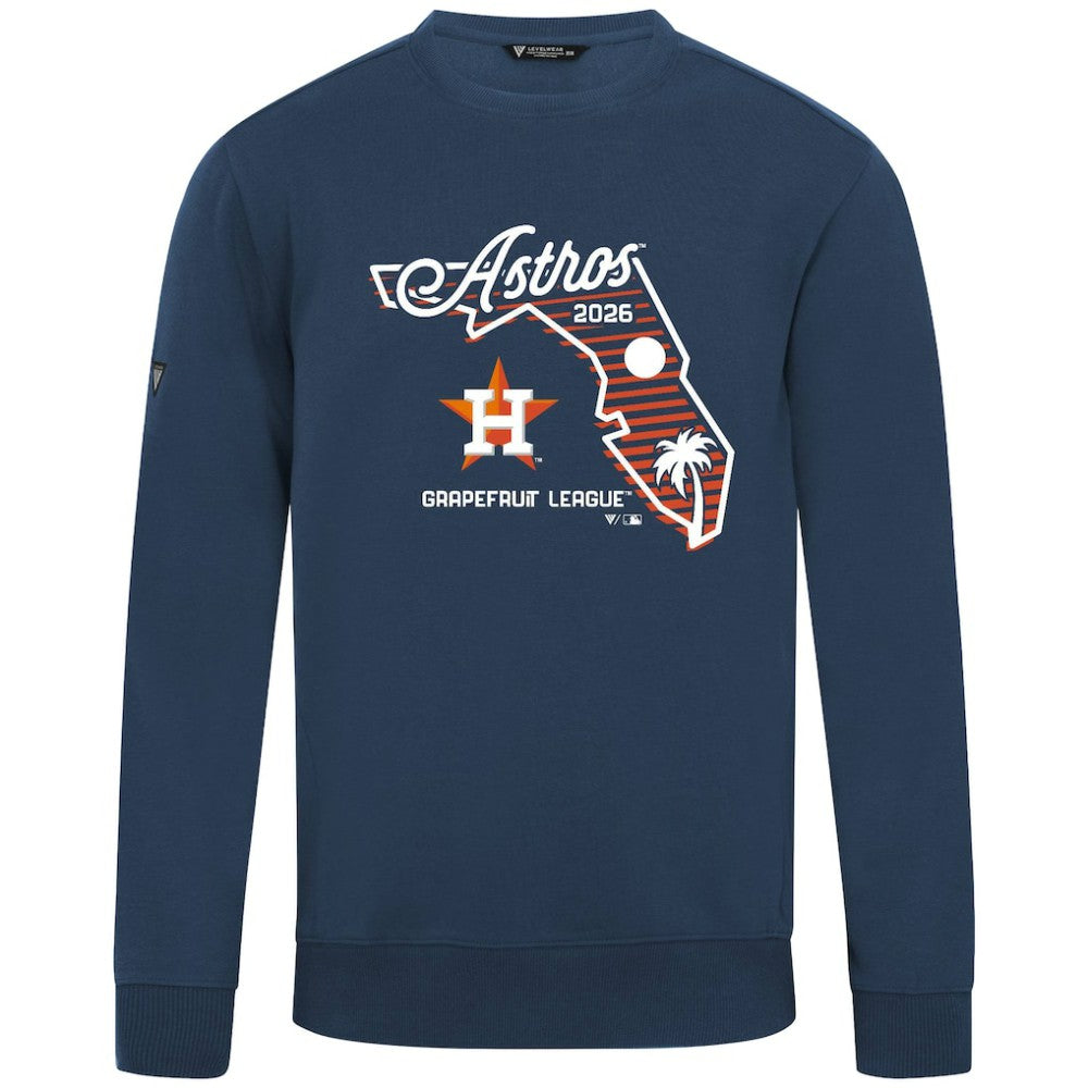 Navy Houston Astros Levelwear Zane Sunrise Sweatshirt