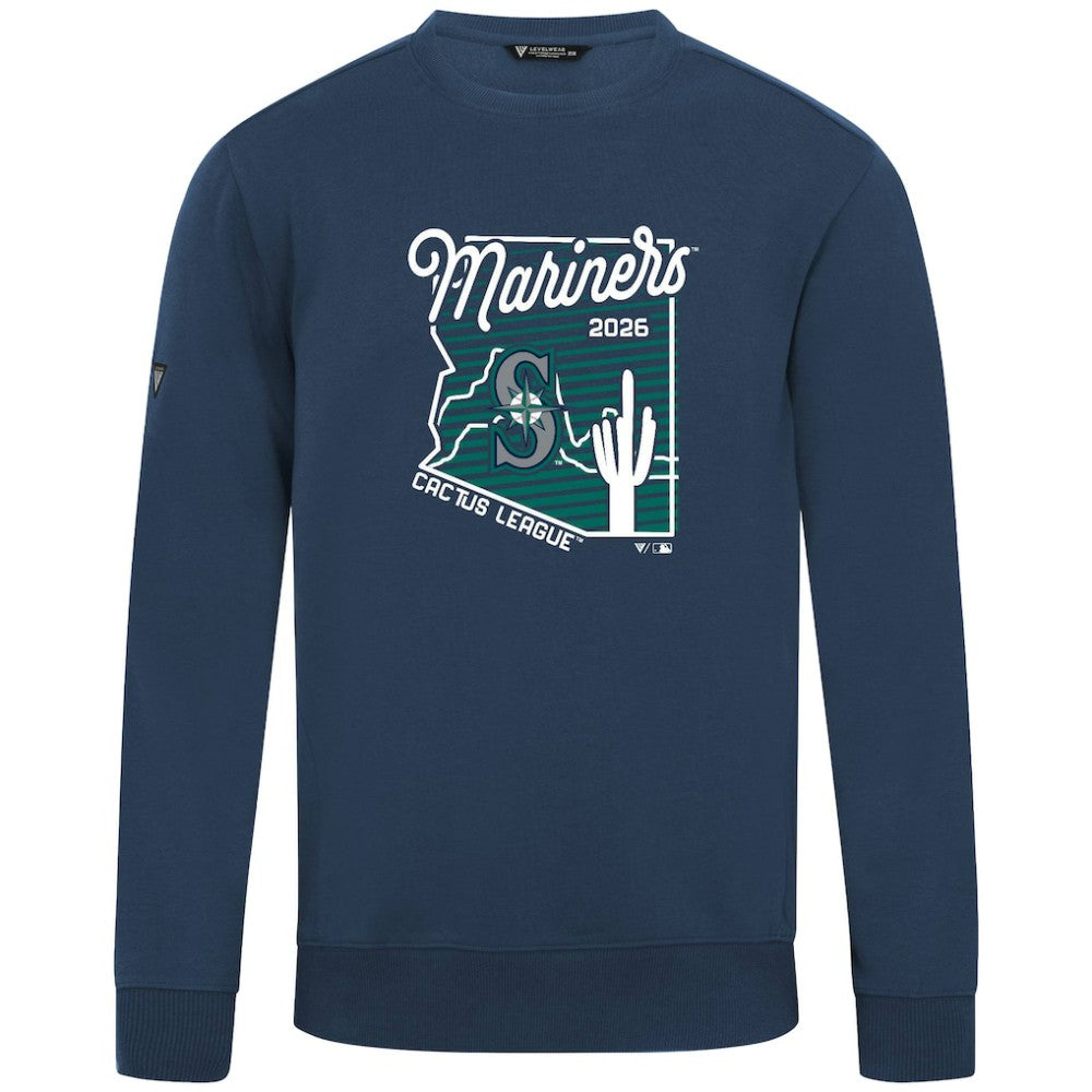 Navy Seattle Mariners Levelwear Zane Sunrise Sweatshirt