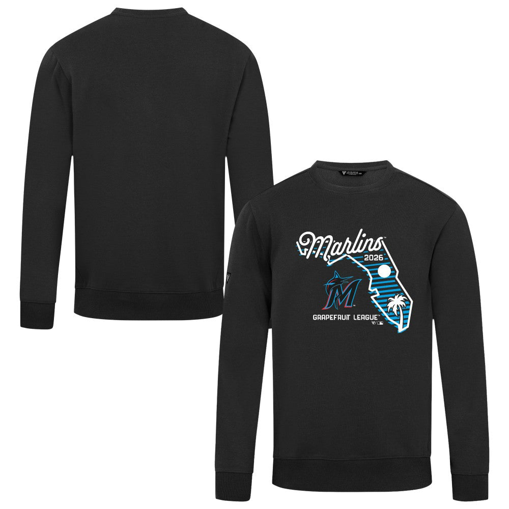 Black Miami Marlins Levelwear Zane Sunrise Sweatshirt