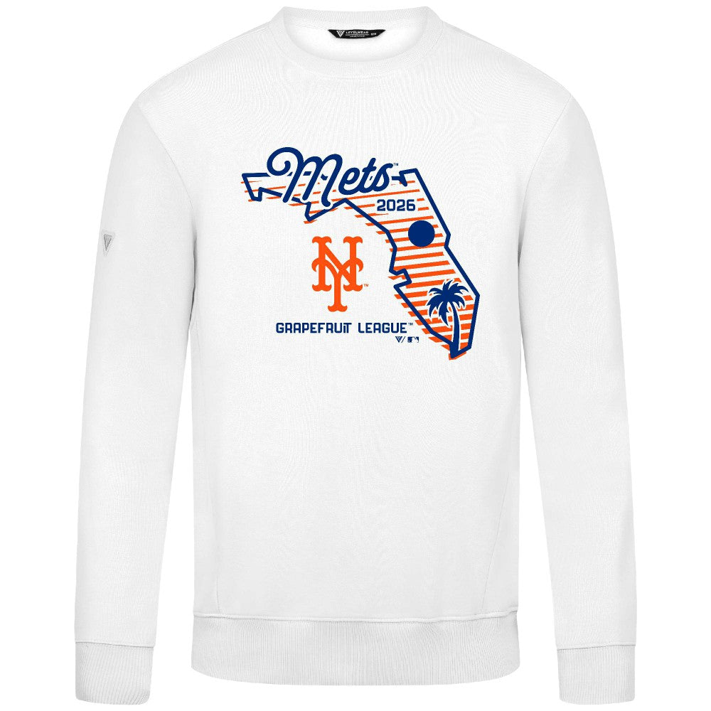 White New York Mets Levelwear Zane Sunrise Sweatshirt