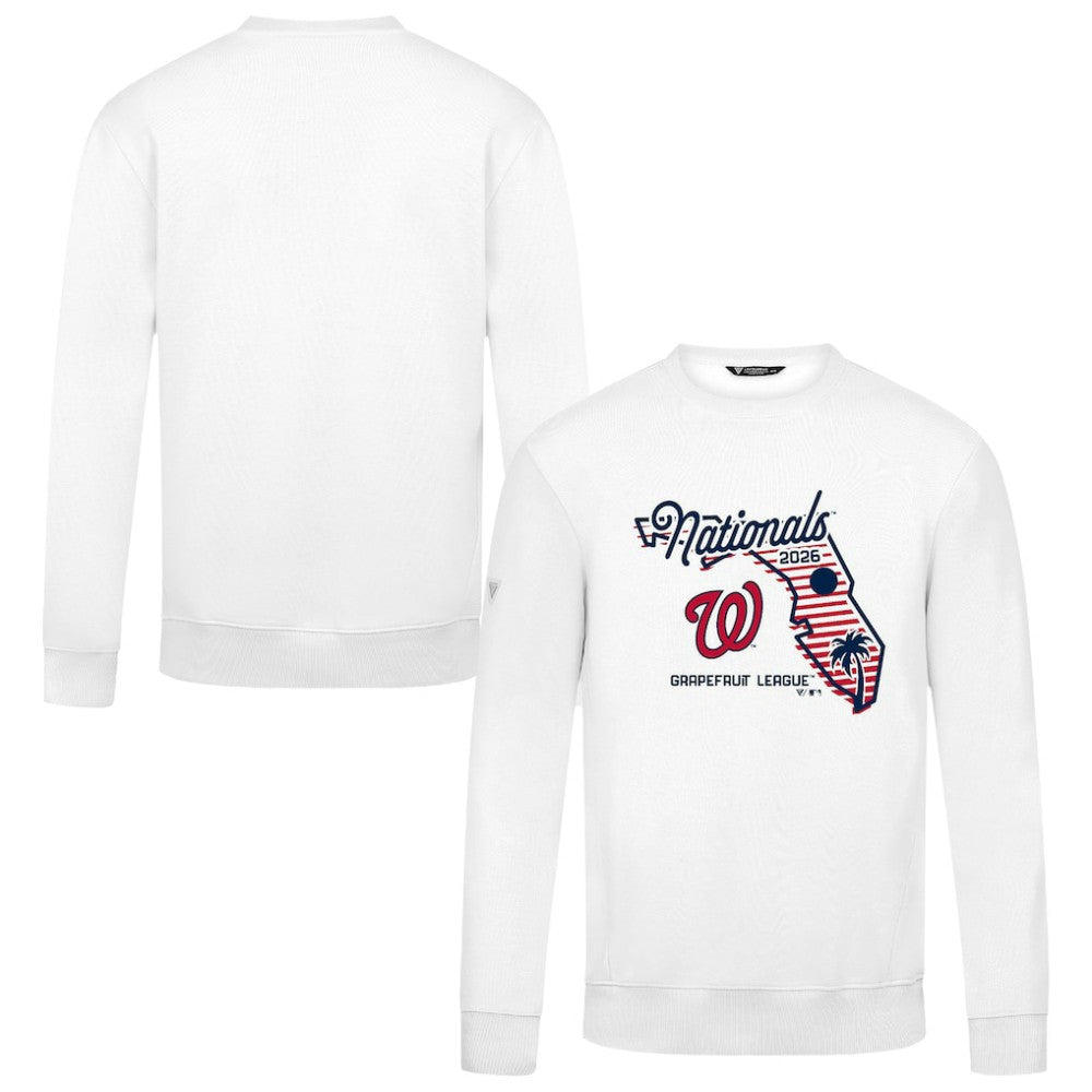 White Washington Nationals Levelwear Zane Sunrise Sweatshirt