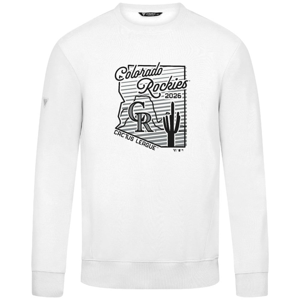 White Colorado Rockies Levelwear Zane Sunrise Sweatshirt