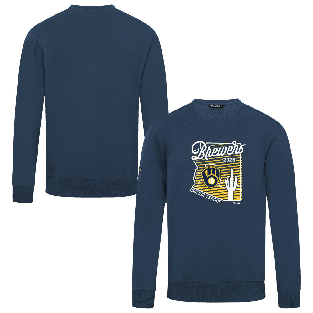 Navy Milwaukee Brewers Levelwear Zane Sunrise Sweatshirt