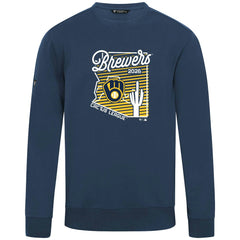 Navy Milwaukee Brewers Levelwear Zane Sunrise Sweatshirt