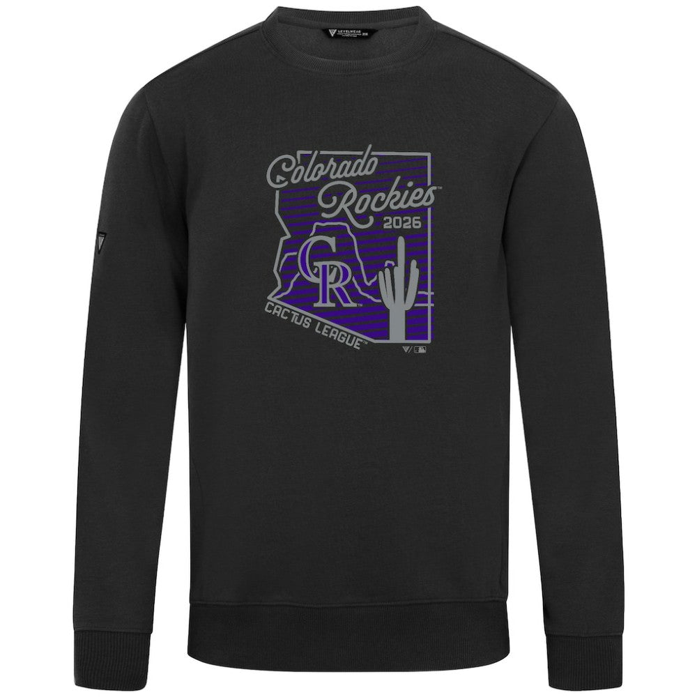Black Colorado Rockies Levelwear Zane Sunrise Sweatshirt