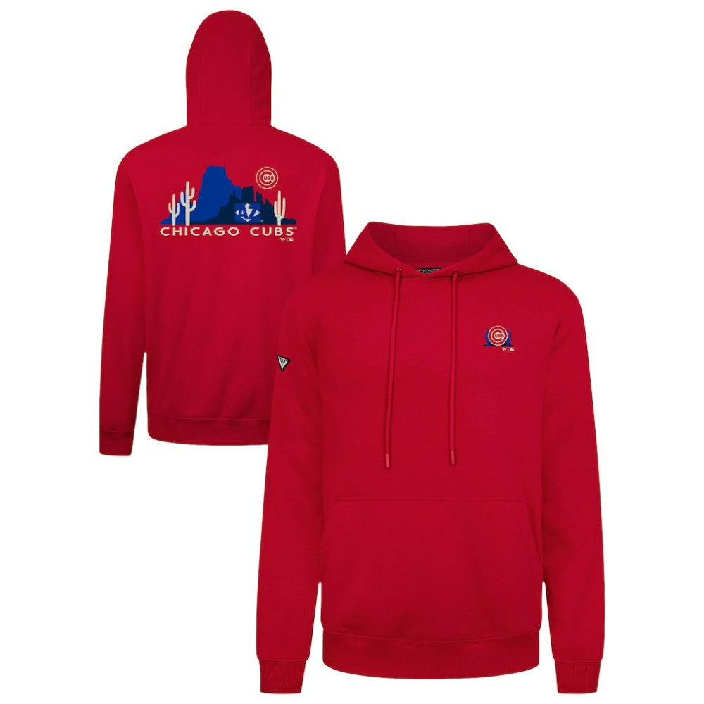 Red Chicago Cubs Levelwear Panoramic Podium Hoodie