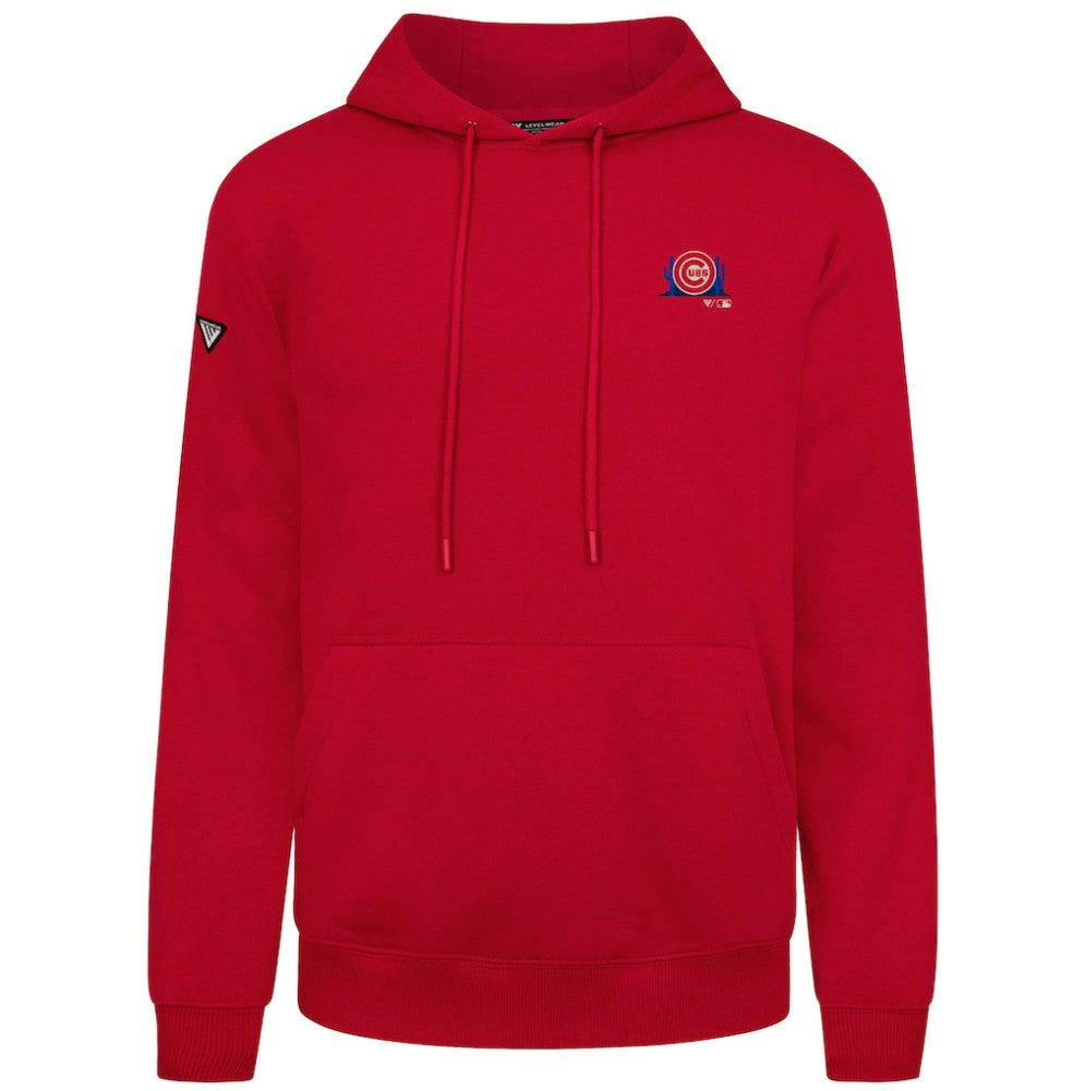 Red Chicago Cubs Levelwear Panoramic Podium Hoodie