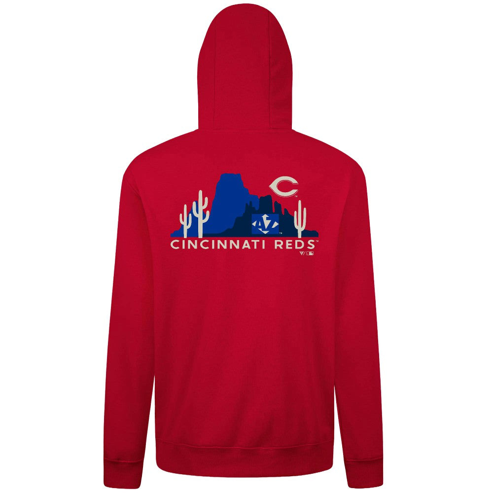 Red Cincinnati Reds Levelwear Panoramic Podium Hoodie