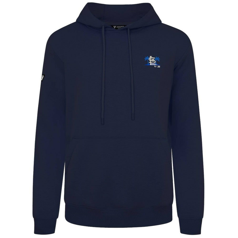 Navy St. Louis Cardinals Levelwear Panoramic Podium Hoodie