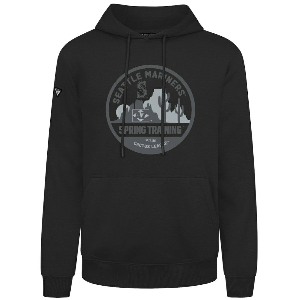 Black Seattle Mariners Levelwear Spring Badge Podium Hoodie