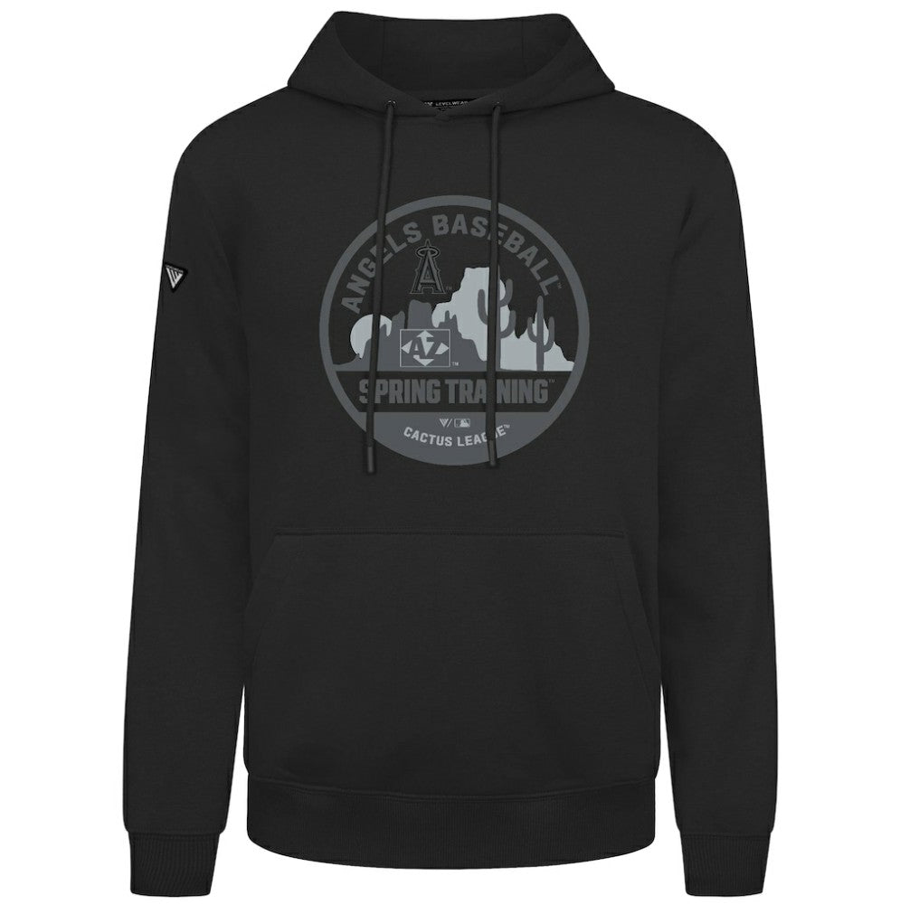 Black Los Angeles Angels Levelwear Spring Badge Podium Hoodie
