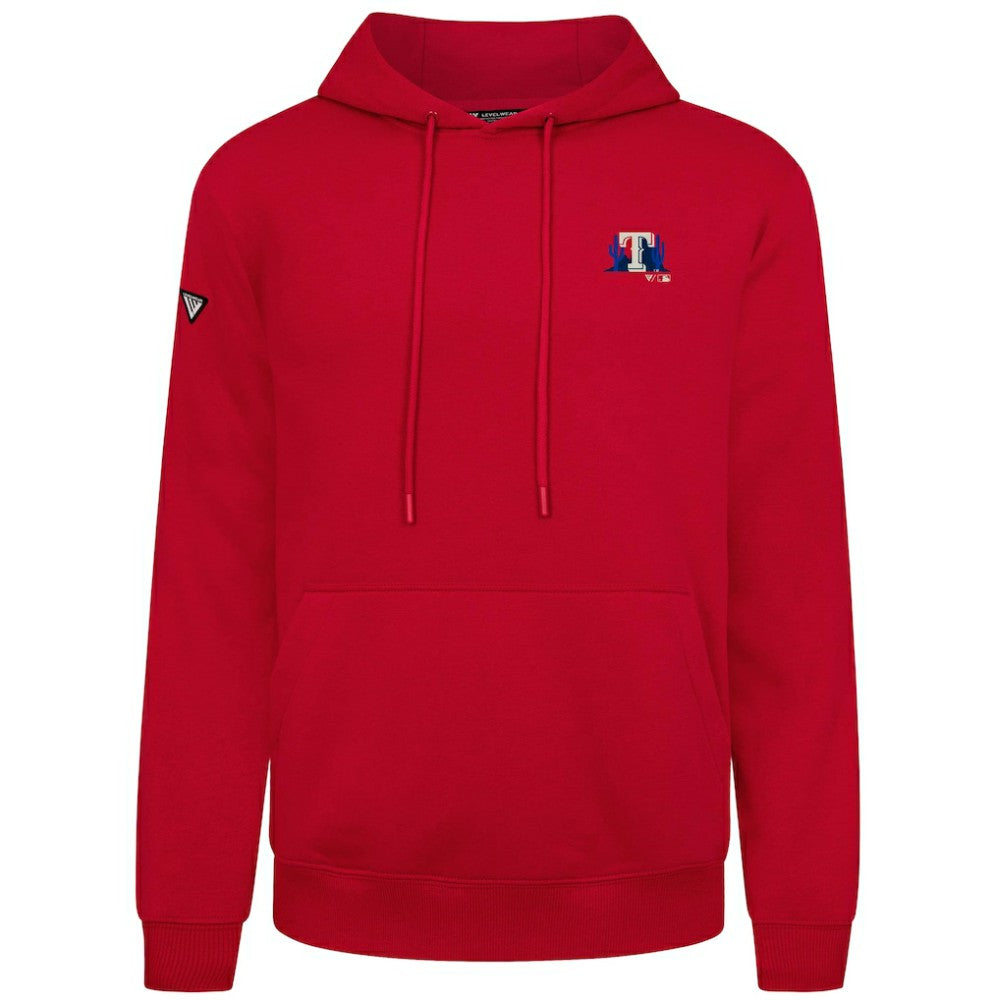 Red Texas Rangers Levelwear Panoramic Podium Hoodie