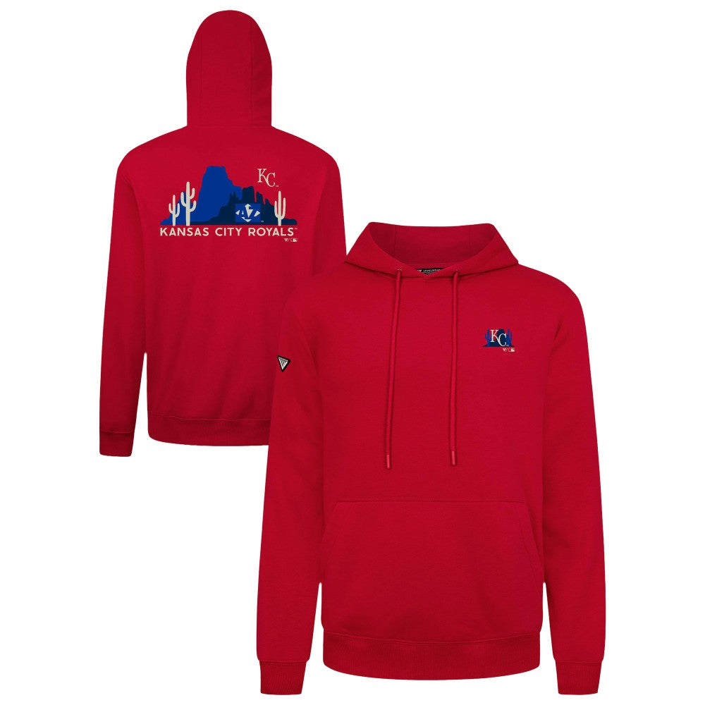 Red Kansas City Royals Levelwear Panoramic Podium Hoodie