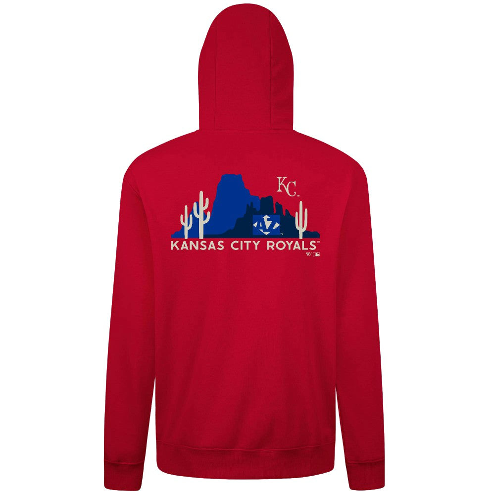 Red Kansas City Royals Levelwear Panoramic Podium Hoodie