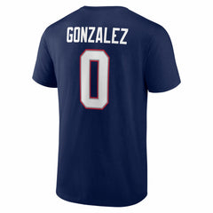 Christian Gonzalez  Icon Name & Number T-Shirt - New England Patriots T-shirts